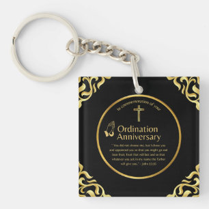 Jubileum wijding predikant priester geestelijkheid sleutelhanger
