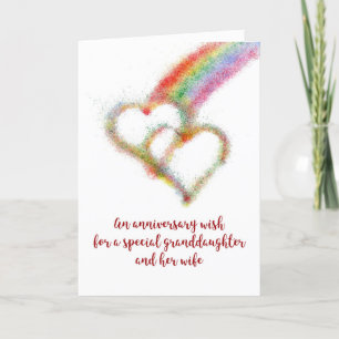 Jubileum Wish for Granddochter and Wife Kaart