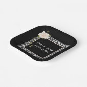 Jubileum witte lens op zwart papieren bordje (Gebogen)