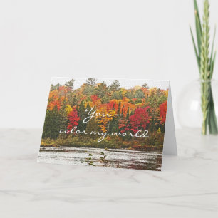 jubileum, "You Color My World", herfstkleur Kaart
