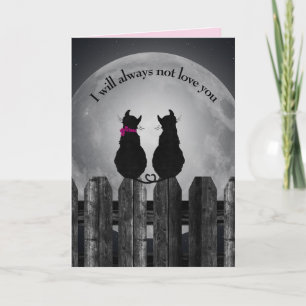 Jubileum zwarte katten en maan kaart