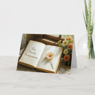 Jubileumboek met vintage uitstraling kaart