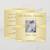 Jubileumfeest - Aangepaste foto-uitnodigingen Kaart (Voorkant / Achterkant)