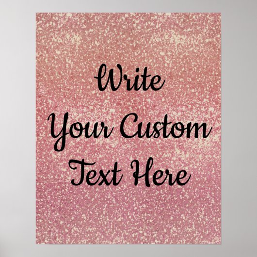 Jubileumfeest Foto Prop Roze Goud Verjaardag Poster (Voorkant)
