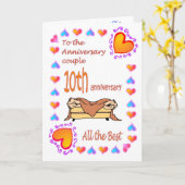 Jubileumkaart - 10e - voeten kaart (Gele Bloem)