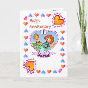 Jubileumkaart - 1e papier kaart