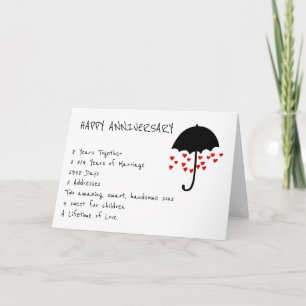 Jubileumkaart "Raining Love" Kaart