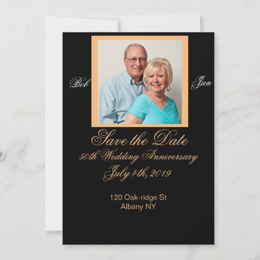 Jubileumkaart 'Save the Date' Save The Date (Voorkant)