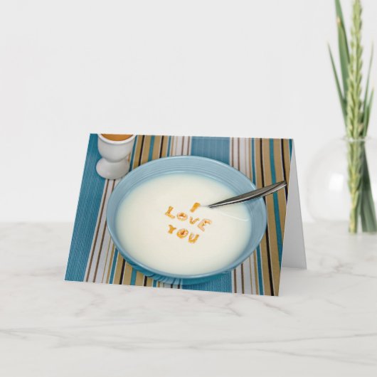 Jubileumontbijt Ik hou van jou Kaart (Voorkant)