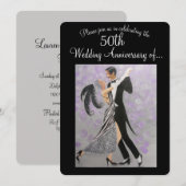 Jubileumuitnodiging 50ste huwelijksverjaardag kaart (Voorkant / Achterkant)