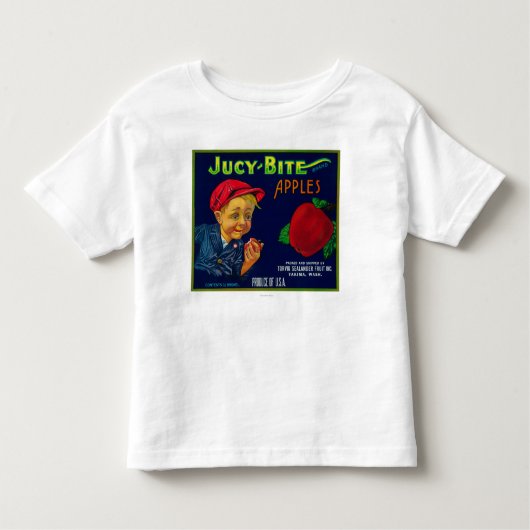 Jucy Bite Apple Crate LabelYakima, WA Kinder Shirts (Voorkant)