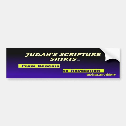 Judah's scriptShirten Bumpersticker (Voorkant)