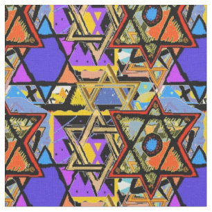 Judaic Gepersonaliseerd Fabrics - Mogen David Gift Stof