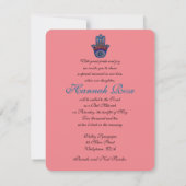 JUDAIC HAMSA BAT BAR MITZVAH INVITATION (Dos)