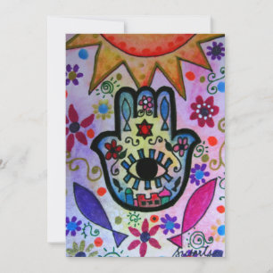 JUDAIC HAMSA BAT BAR MITZVAH INVITATION
