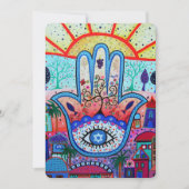 JUDAIC HAMSA BAT BAR MITZVAH INVITATION (Devant)