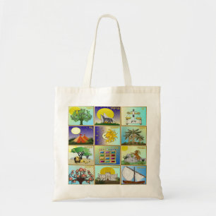 Judaica 12 Israëlische stammen maken kunst Tote Bag