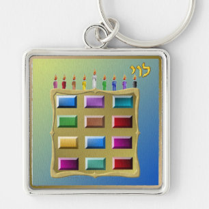 Judaica 12 Stammen Israël Levi Sleutelhanger