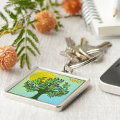 Judaica 12 stammen van Israel Asher Sleutelhanger (Zijkant)