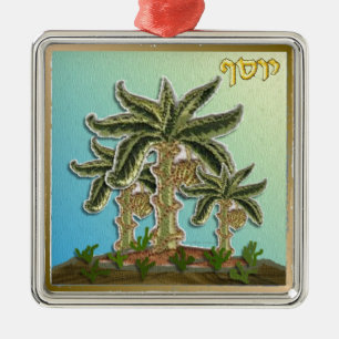 Judaica 12 stammen van Israël Joseph Metalen Ornament