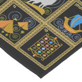 Judaica 12 stammen van Israel Runner Korte Tafelloper (Hoek)