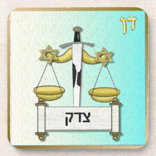 Judaica 12 Tribes Israel Dan Art Drankjes Onderzetter