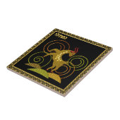 Judaica 12 Tribes of Israel Ceramic Tile - Naftali Tegeltje (Zijkant)