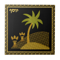 Judaica 12 tribus de carreau de céramique de