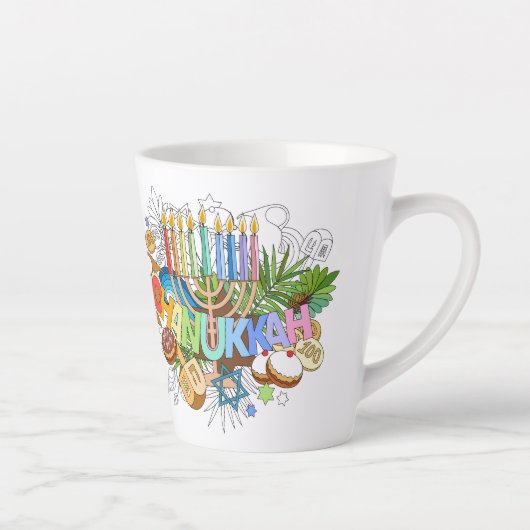 Judaica - Chanukah Latte Mokken - Giftware (Rechts)
