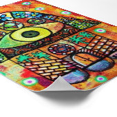 JUDAICA HAMSA DE STAD POSTER (Hoek)