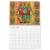 Judaica Hamsa kalender 12 maanden (Mar 2026)