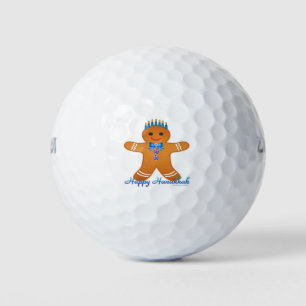 Judaica Hanukkah Gingerbrood Man Menorah Golfballen