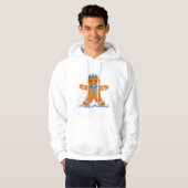 Judaica Hanukkah Gingerbrood Man Menorah Hoodie (Voorkant volledig)