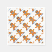 Judaica Hanukkah Gingerbrood Man Menorah Servetten (Voorkant)