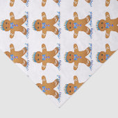 Judaica Hanukkah Gingerbrood Man Menorah Tissuepapier (Detail)