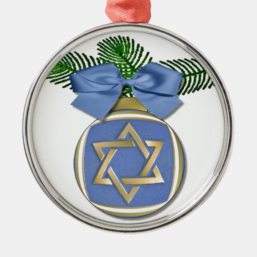 Judaica Hanukkah Star van David Ornament Print (Voorkant)