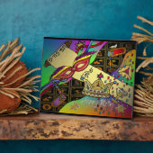 Judaica Happy Purim Plaque de vacances juive (Côté)