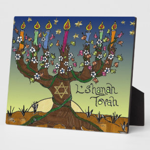 Judaica L'shanah Tovah Arbre de vie Plaque