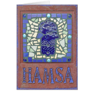 Judaica: Mosaic Ggloing Hamsa