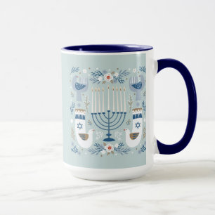 Judaïca - Mugs de Hanouka - Cadeaux - Fêtes