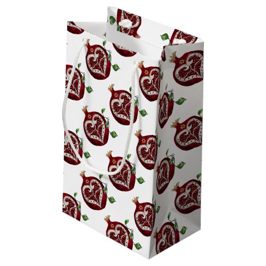Judaica Pomegranate Heart Hanukkah Rosh Hashanah Klein Cadeauzakje (Achterkant Gekanteld)
