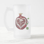 Judaica Pomegranate Heart Hanukkah Rosh Hashanah Matglas Bierpul (Links)