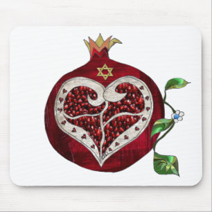 Judaica Pomegranate Heart Hanukkah Rosh Hashanah Muismat
