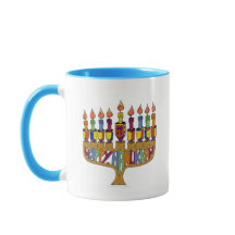 Judaica Prettig Hanukka Driehoek Menora