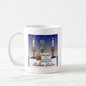 Judaica Shabbat Shalom Art Print Koffiemok (Links)