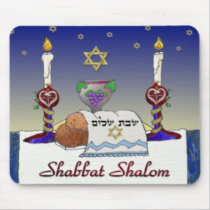 Judaica Shabbat Shalom Art Print Muismat
