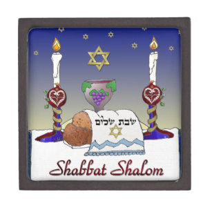 Judaica Shabbat Shalom Art Print Premium Bewaar Doosje