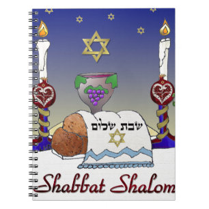 Judaica Sjabbat Sjabbat Sjaloom Kunstprint Notitieboek