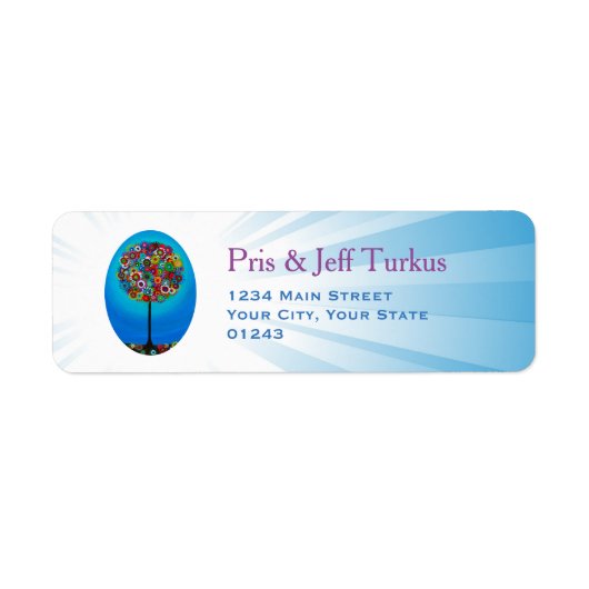 Judaica Tree of Life Etiket (Voorkant)