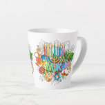 Judaïque - Chanukah Latte Mugs - Logiciels cadeaux<br><div class="desc">Judaica - Mugs de café Hanukah - Mug Latte - Jours fériés - Cadeaux Hanoukka - Invités & Famille</div>